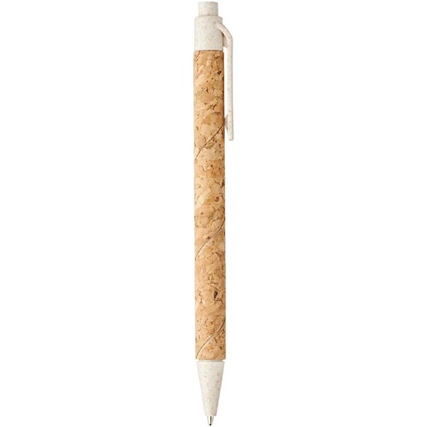 Obrázky: Kuličkové pero z korku a pšeničné slámy, bílé, Obrázek 7
