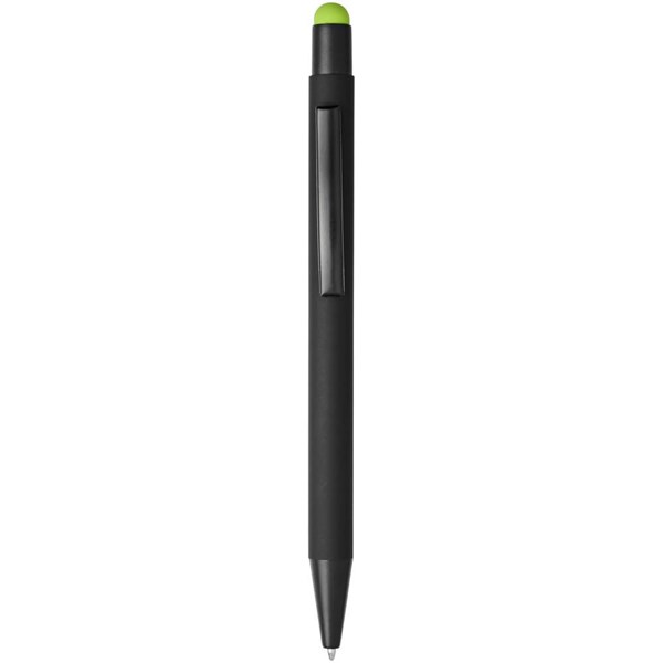 Obrázky: Pryžové kuličkové pero, zelený stylus