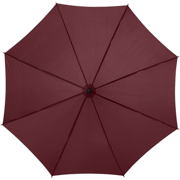 Obrázky: Hnědý automatický deštník s dřevěnou rukojetí, Obrázek 2
