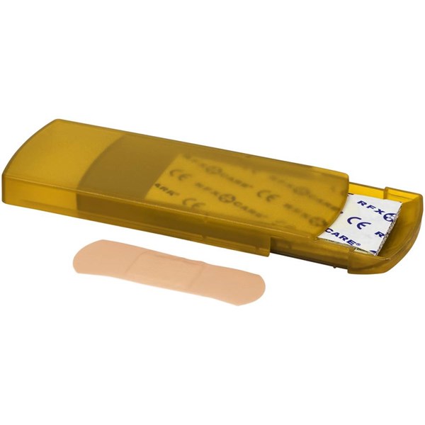 Obrázky: Žlutá transp. 5dílná krabička s náplastmi
