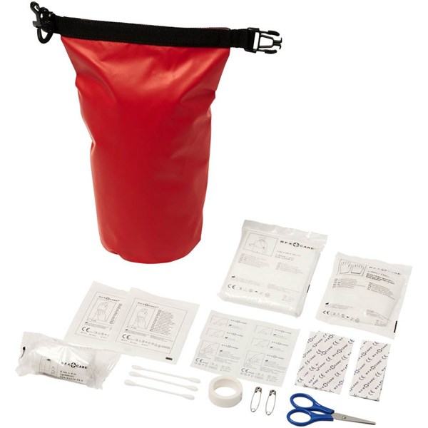 Obrázky: 30dílná voděodolná taška první pomoci, červená, Obrázek 1