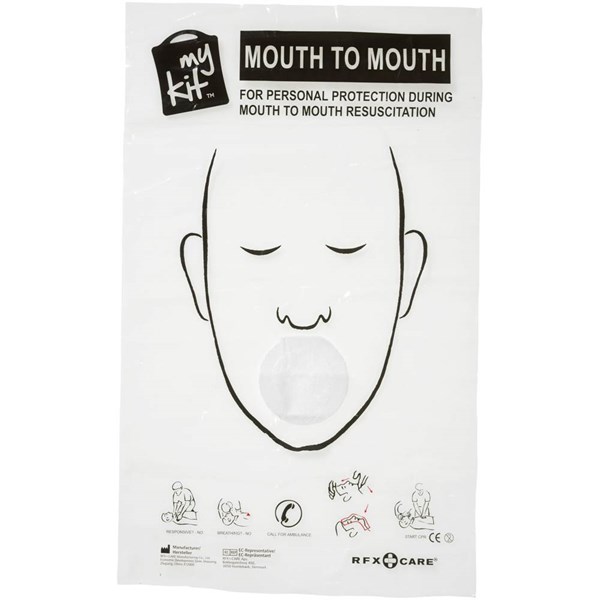 Obrázky: Kryt pro dýchání z úst do úst v sáčku, černý, Obrázek 4