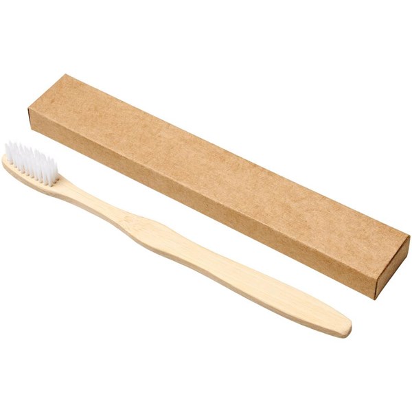 Obrázky: Bambusový zubní kartáček, bílý