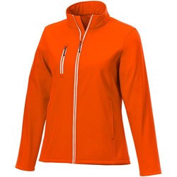 Obrázky: Oranžová softshellová dámská bunda XS