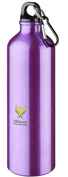 Obrázky: Fialová hliníková láhev 770 ml s karabinou, Obrázek 5