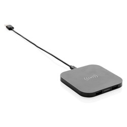 Obrázky: Bezdrátová nabíječka 5W s 2 USB, černá