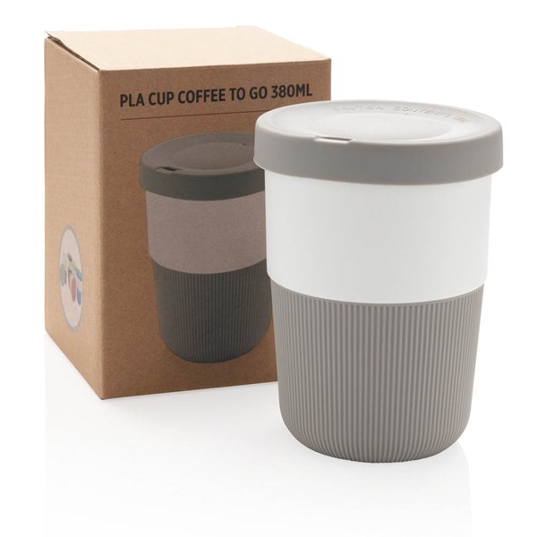 Obrázky: PLA hrnek coffee to go 380ml, šedá, Obrázek 7