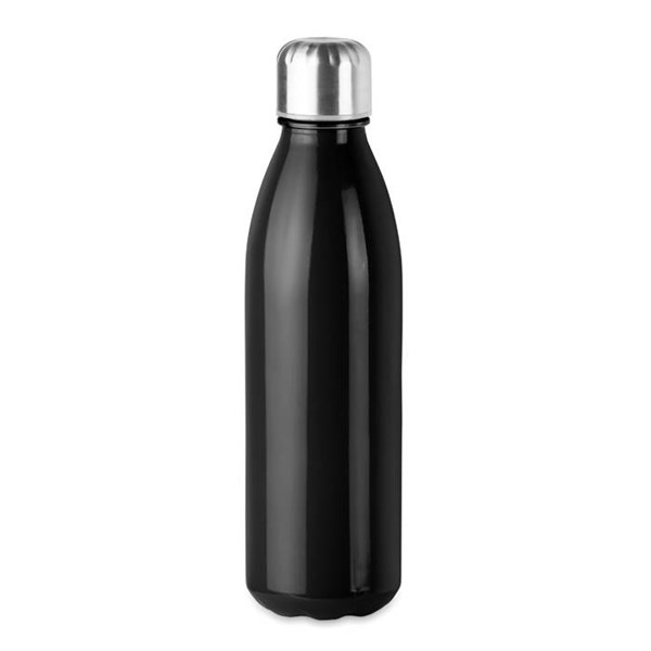 Obrázky: Skleněná láhev na pití 650 ml, černá