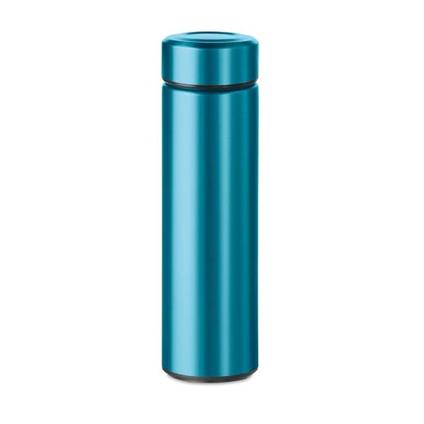 Obrázky: Nerezová termoska 425 ml s louhovačem, sv. modrá