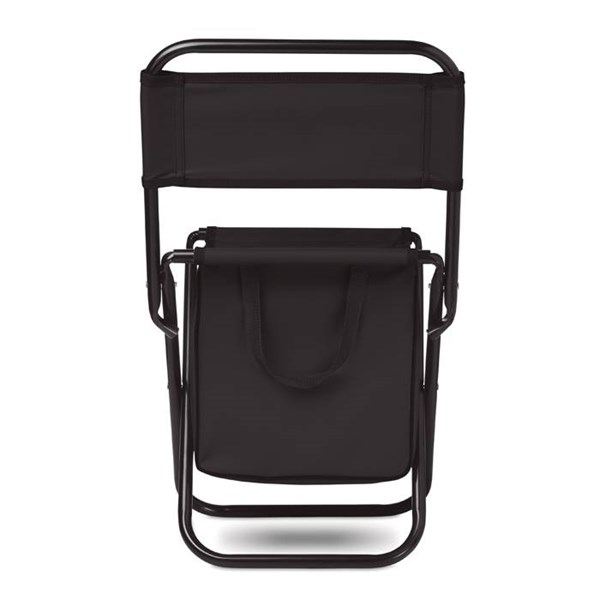Obrázky: Skládací židlička s chladícím batohem, černá, Obrázek 4