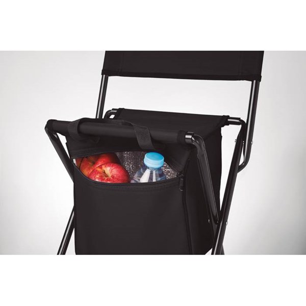 Obrázky: Skládací židlička s chladícím batohem, černá, Obrázek 6