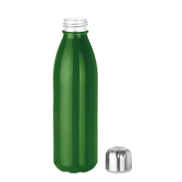 Obrázky: Skleněná láhev na pití 650 ml, zelená, Obrázek 2