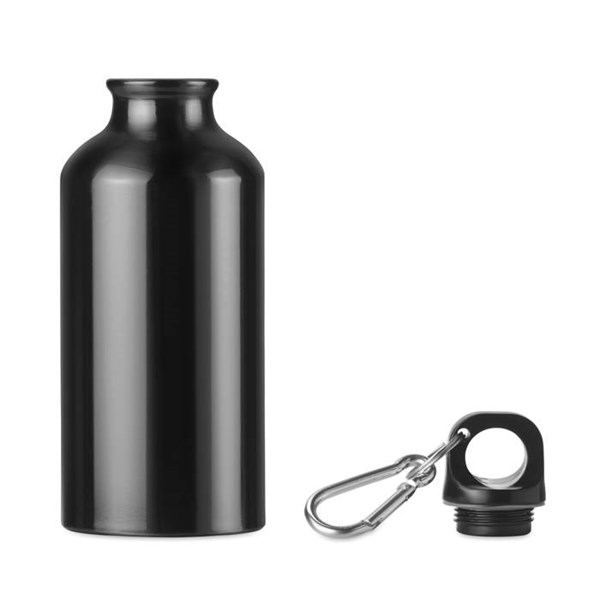 Obrázky: Hliníková láhev 400 ml, černá, Obrázek 2