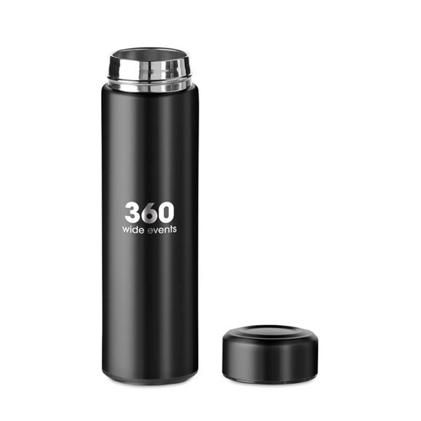 Obrázky: Nerezová termoska 425 ml s louhovačem, černá, Obrázek 3