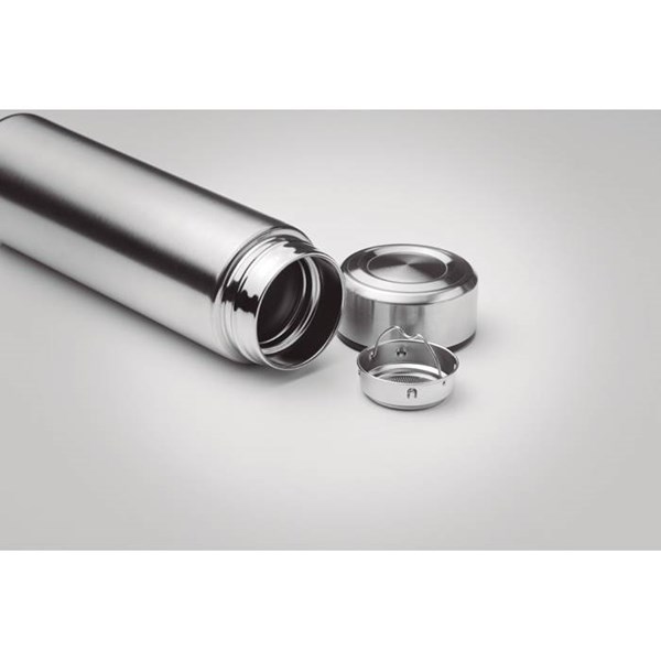 Obrázky: Nerezová termoska 425 ml s louhovačem, stříbrná, Obrázek 5