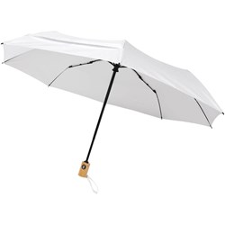 Obrázky: Automatický skládací deštník, rec. PET, bílý