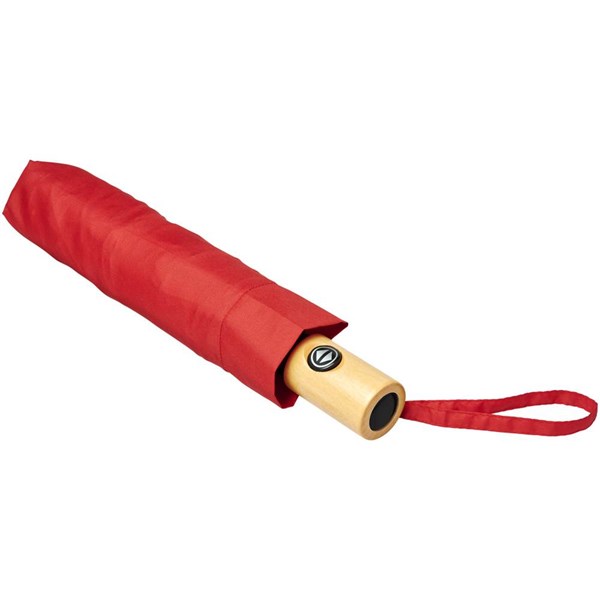 Obrázky: Automatický skládací deštník, rec. PET, červený, Obrázek 2