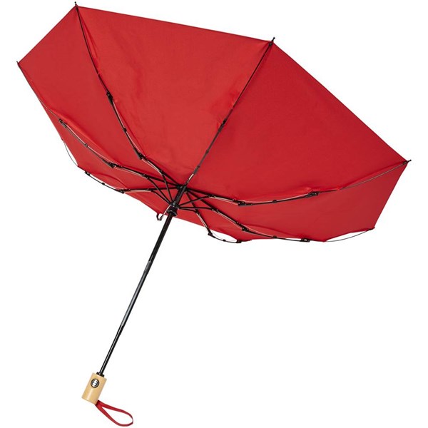 Obrázky: Automatický skládací deštník, rec. PET, červený, Obrázek 4