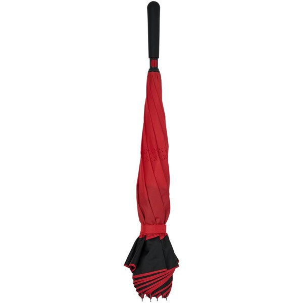 Obrázky: Reverzní deštník s rovným úchopem červená, Obrázek 2