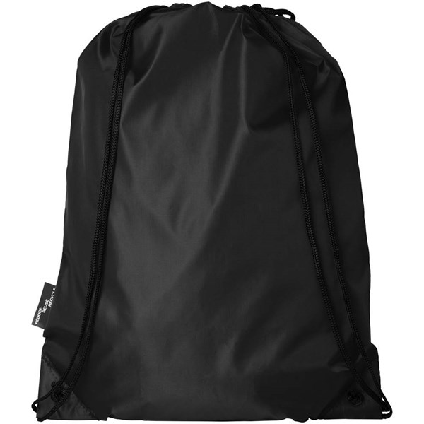 Obrázky: Stahovací batoh z recyklovaných PET černá, Obrázek 2