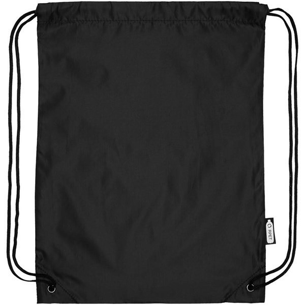 Obrázky: Stahovací batoh z recyklovaných PET černá, Obrázek 3