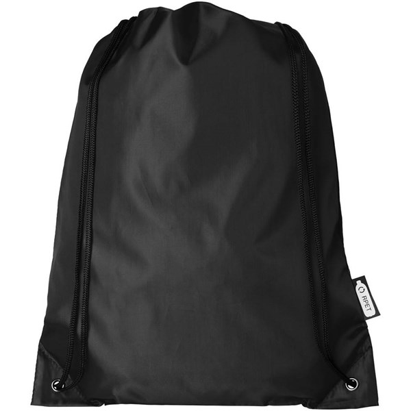 Obrázky: Stahovací batoh z recyklovaných PET černá, Obrázek 4