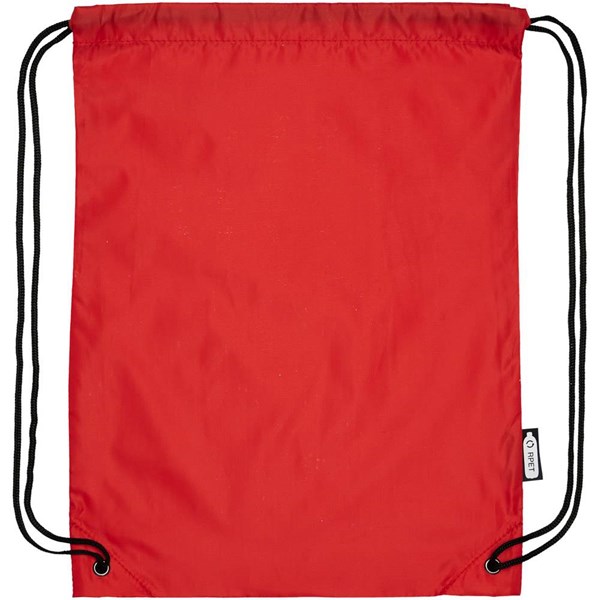 Obrázky: Stahovací batoh z recyklovaných PET červená, Obrázek 3