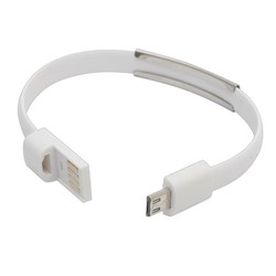 Obrázky: Náramkový kabel s USB bílý