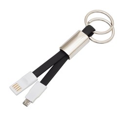 Obrázky: Černý přívěsek na klíče s USB/Micro USB konektory