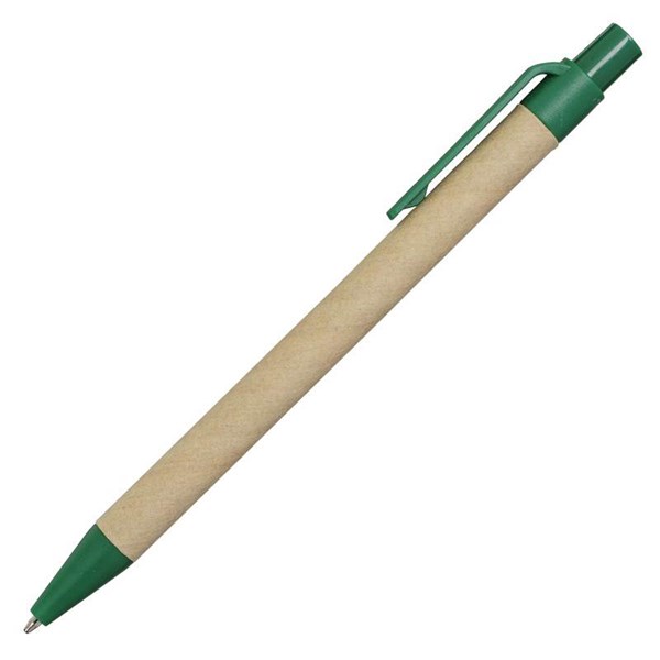 Obrázky: Papírové kuličkové pero se zelenými plast. doplňky, Obrázek 2