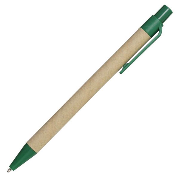 Obrázky: Papírové kuličkové pero se zelenými plast. doplňky, Obrázek 3