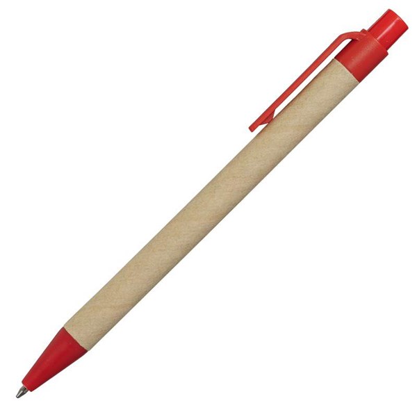 Obrázky: Papírové kuličkové pero s červenými plast. doplňky, Obrázek 2