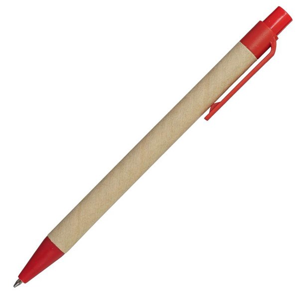 Obrázky: Papírové kuličkové pero s červenými plast. doplňky, Obrázek 3