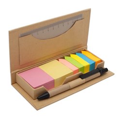 Obrázky: Krabička lepících lístků s perem a pravítkem