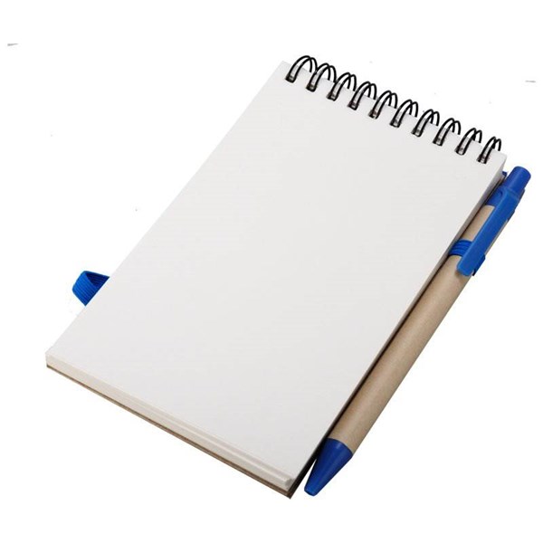 Obrázky: Modrý kroužkový zápisník s perem, čisté strany, Obrázek 2