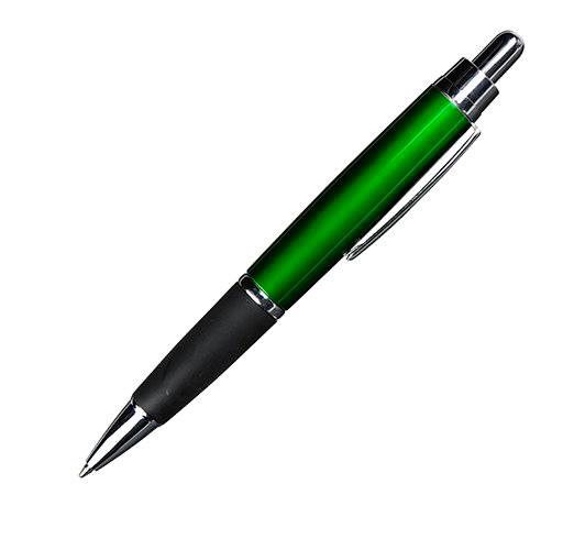 Obrázky: Zelené plast. pero s černým úchopem, Obrázek 3