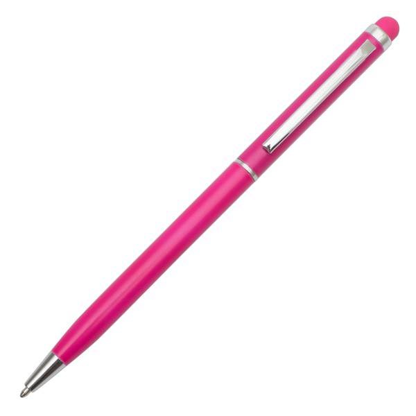Obrázky: Štíhlé hliník. kulič. pero se stylusem, magenta, Obrázek 2