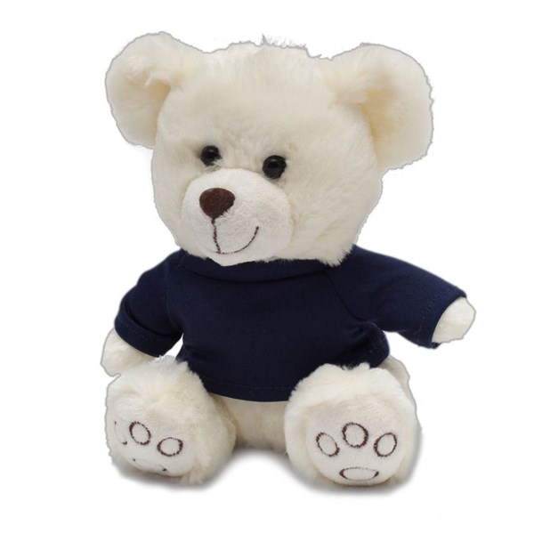 Obrázky: Plyšový bílý medvídek s modrým tričkem, Obrázek 2