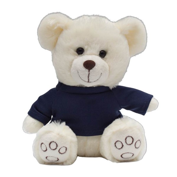 Obrázky: Plyšový bílý medvídek s modrým tričkem, Obrázek 3