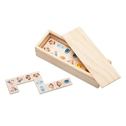 Obrázky: Domino s motivy zvířátek v dřevěné krabičce
