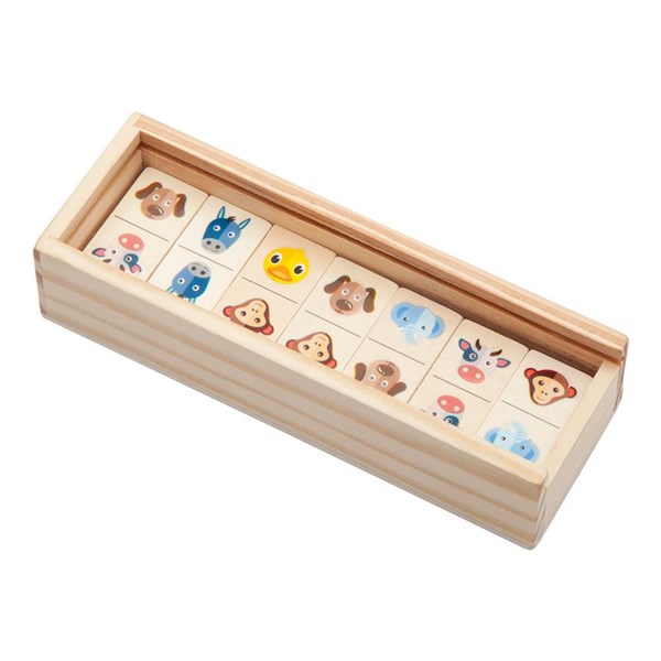 Obrázky: Domino s motivy zvířátek v dřevěné krabičce, Obrázek 2