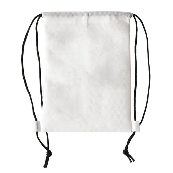 Obrázky: Bílý jednoduchý batoh s voskovkami z net. textilie, Obrázek 2