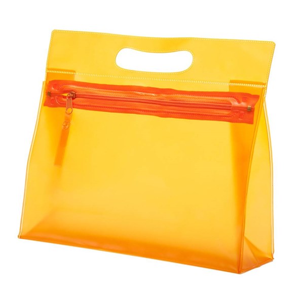 Obrázky: Plastová kosmetická taška oranžová