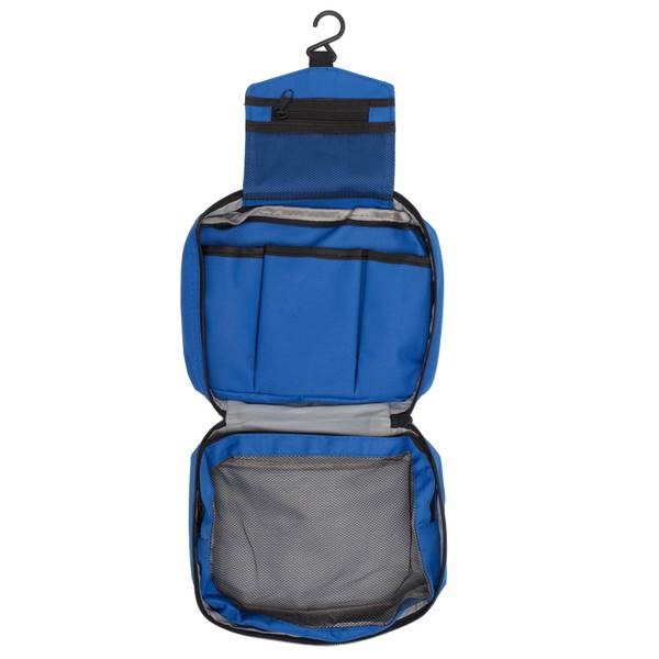 Obrázky: Rozkládací kosmetická taška na zip modrá