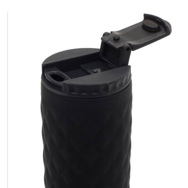 Obrázky: Černý termohrnek 450 ml se saténovým povrchem, Obrázek 2