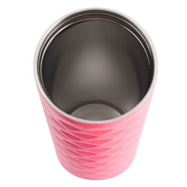 Obrázky: Růžový termohrnek 450 ml se saténovým povrchem, Obrázek 3