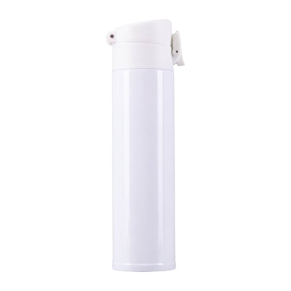 Obrázky: Bílý nerezový termohrnek/ termoska 350 ml, Obrázek 5