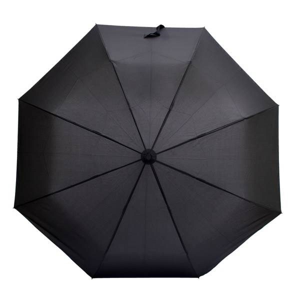 Obrázky: Černý skládací deštník odolný proti větru, Obrázek 2