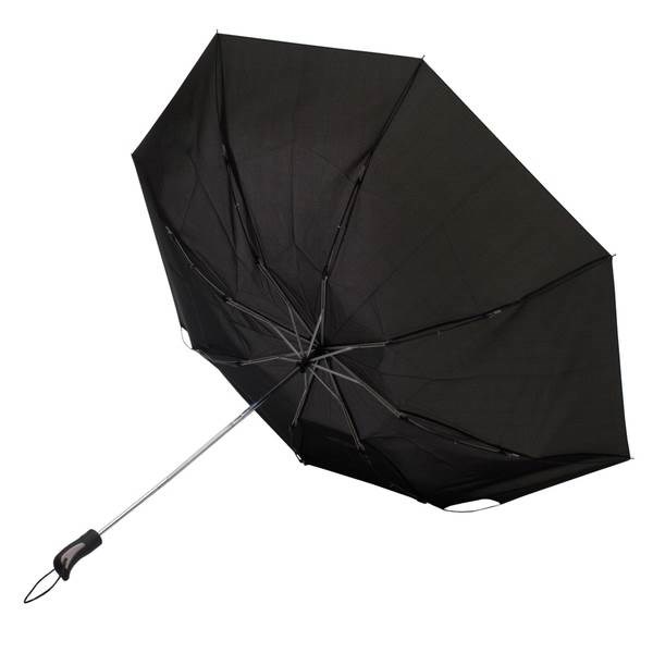 Obrázky: Černý skládací deštník odolný proti větru, Obrázek 3