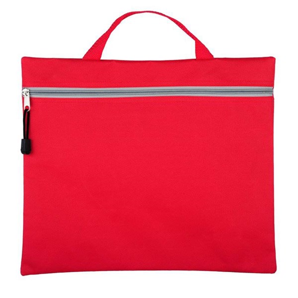 Obrázky: Jednoduchá konferenční taška na dokumenty, červená